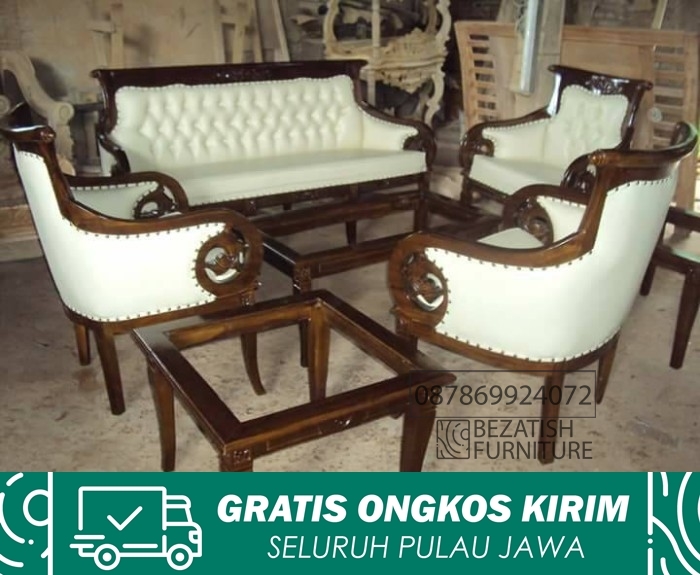 Kursi Tamu Serena Elegant Sofa Kayu Jati Berkualitas